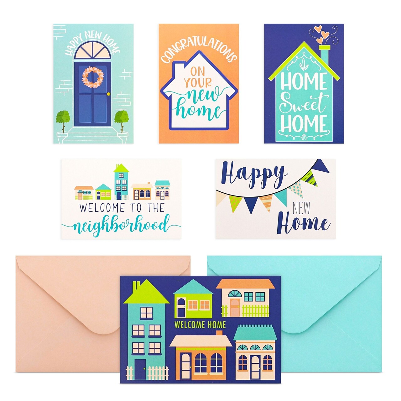 48 Pack Welcome Home Cards - Housewarming Cards with Envelopes Bulk - New Home Congratulations for Realtors, Friends, Neighbors (4x6 In)
